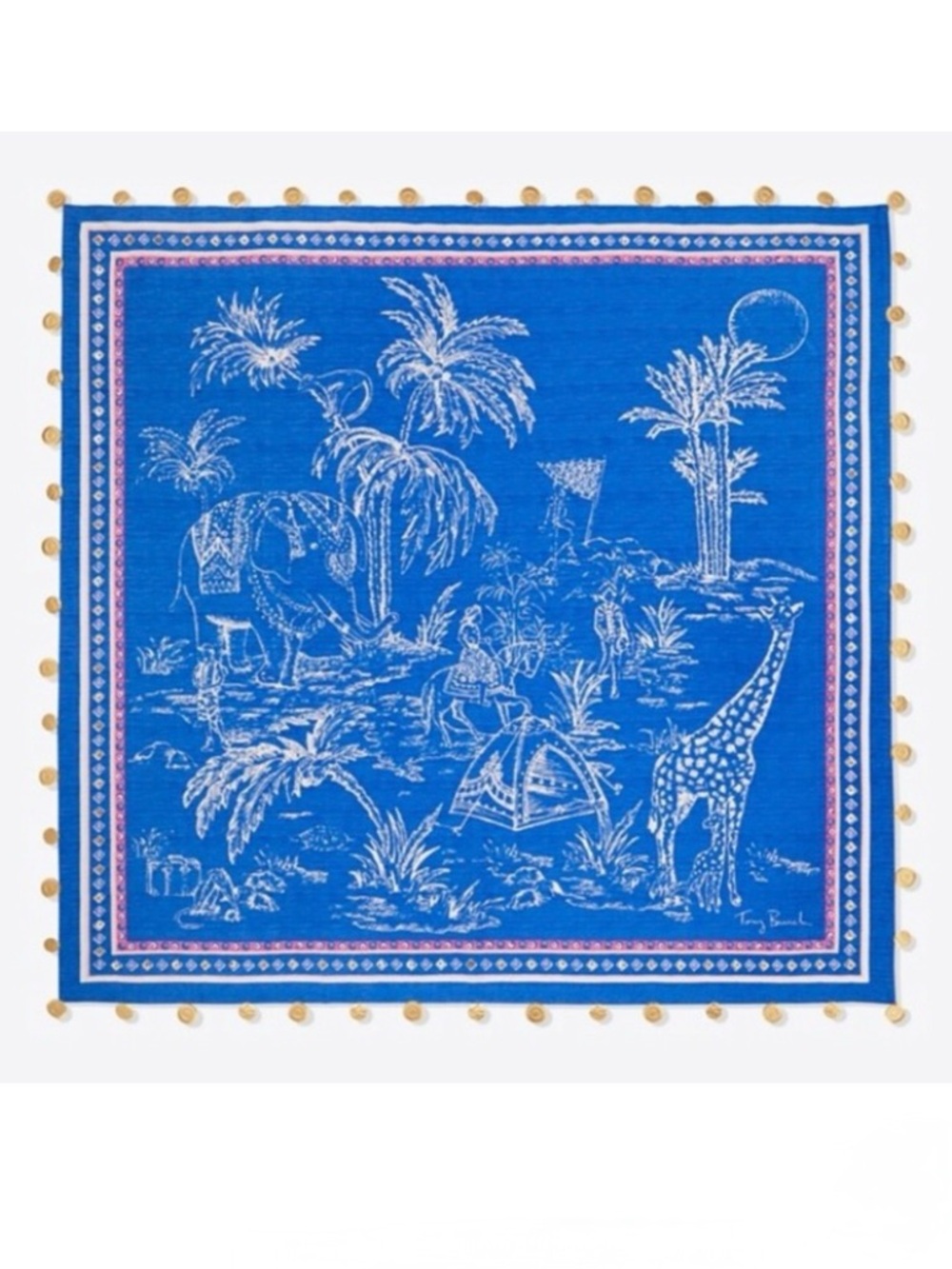 HP! Tory Burch Scarf in Blue Silk. 36” x 36”. Brand new!